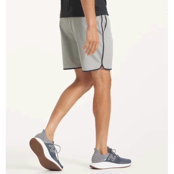 Vuori Banks Short Eucalyptus Linen Texture Gray Classic Fit Athletic Large - Picture 2 of 6